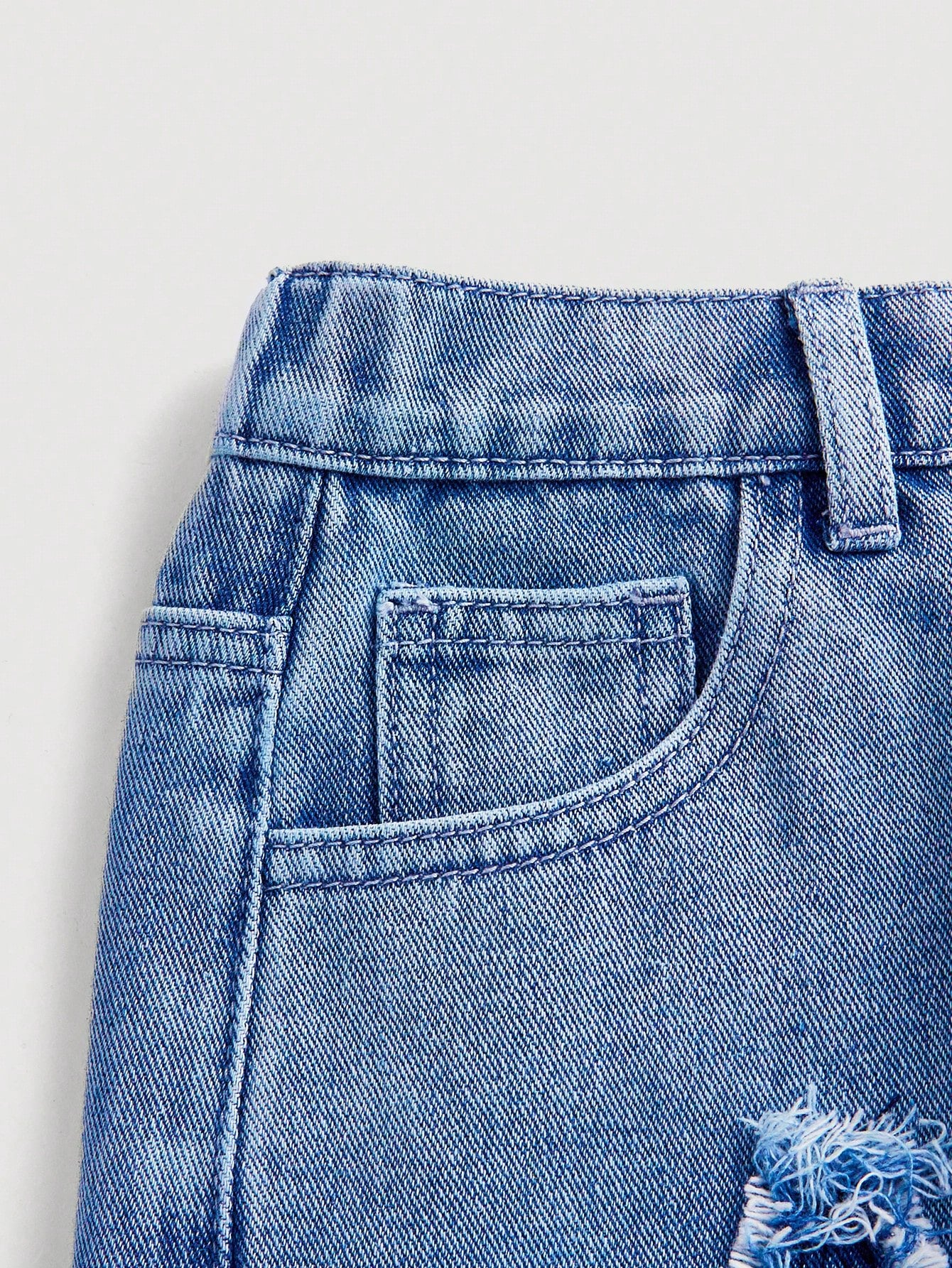 Girlism Tween Girl Y2K Spring and Summer Boho Star Patched Faded Frayed Boyfriend Baggy Straight Leg Denim Jeans, Kid'S Clothing Outfits