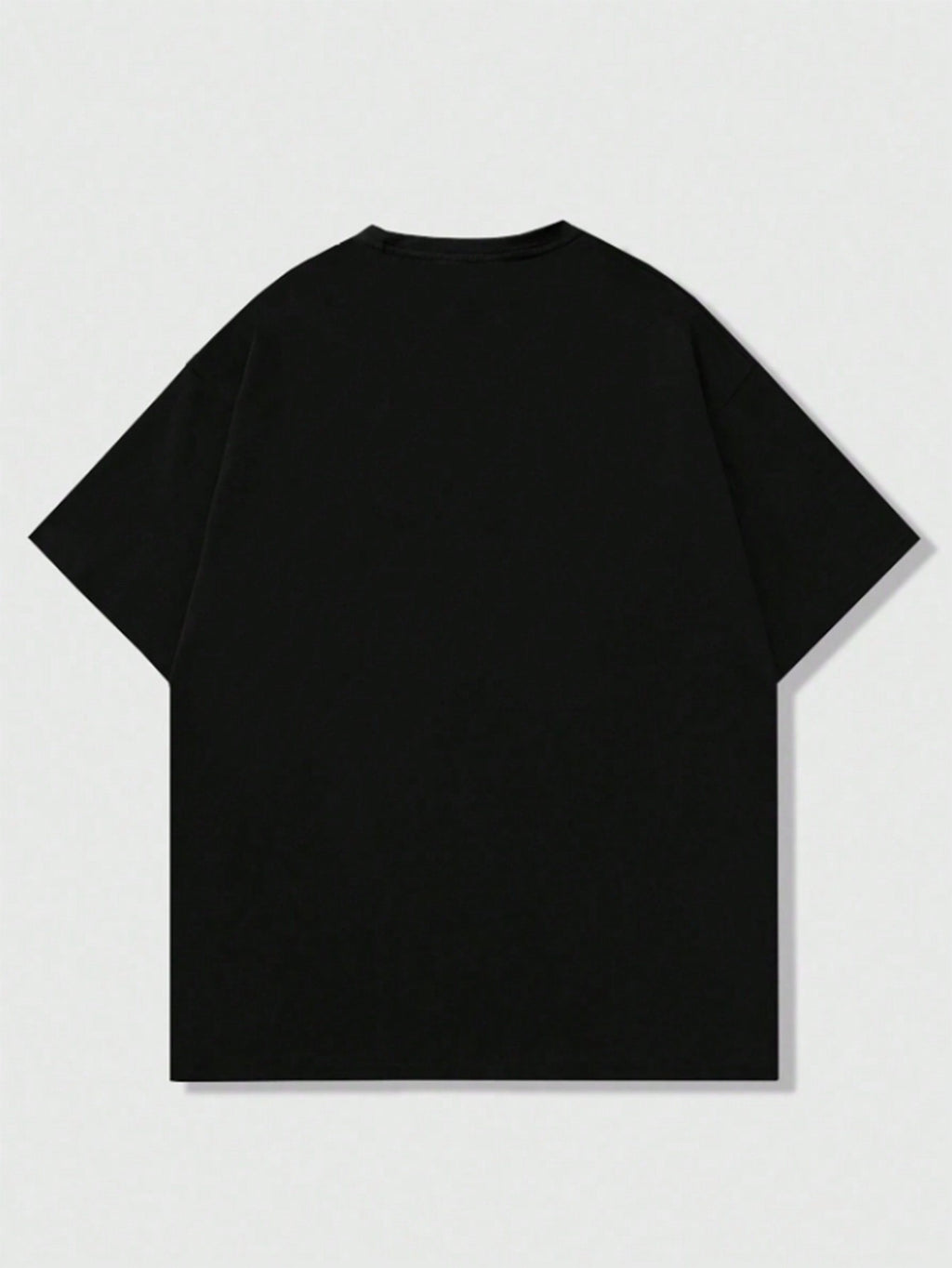 Manfinity Roghcode Men Summer Short Sleeve Casual Streetwear Creative Character and Letter Print T-Shirt, Hip-Hop Street Style Oversized Letter and Portrait Print T-Shirt, for Going Out
