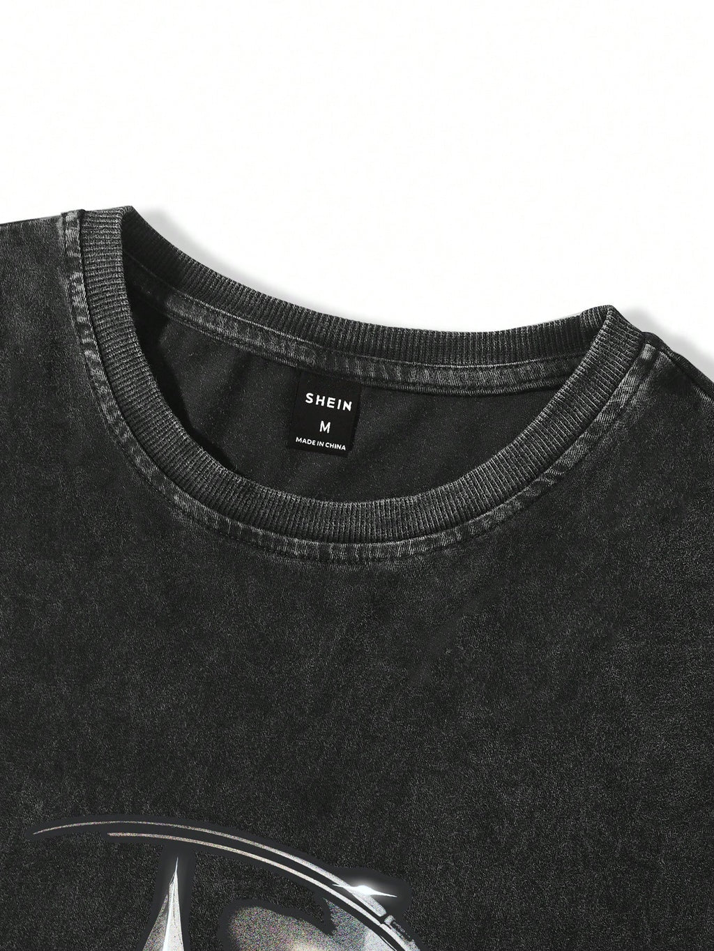 Manfinity EMRG Men Summer Casual Short Sleeve T-Shirt with Star and Character Graphic Print, round Neck, for Going Out