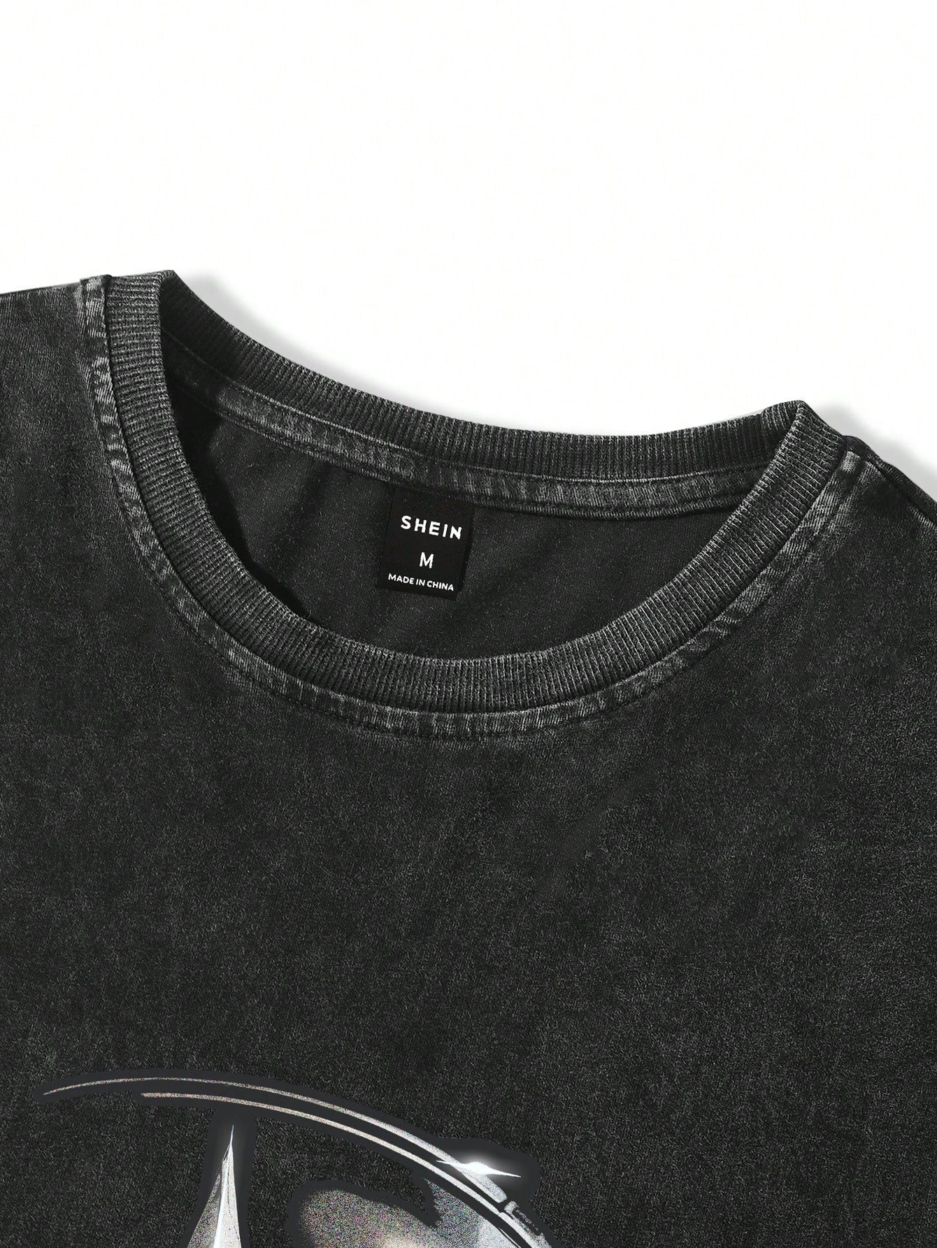 Manfinity EMRG Men Summer Casual Short Sleeve T-Shirt with Star and Character Graphic Print, round Neck, for Going Out