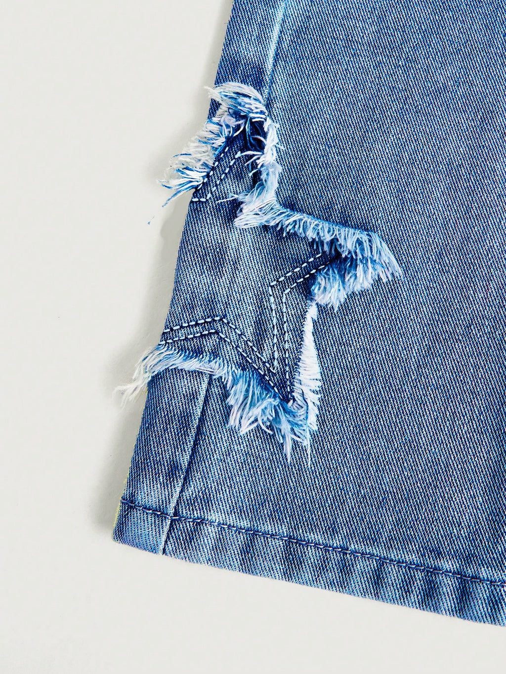 Girlism Tween Girl Y2K Spring and Summer Boho Star Patched Faded Frayed Boyfriend Baggy Straight Leg Denim Jeans, Kid'S Clothing Outfits