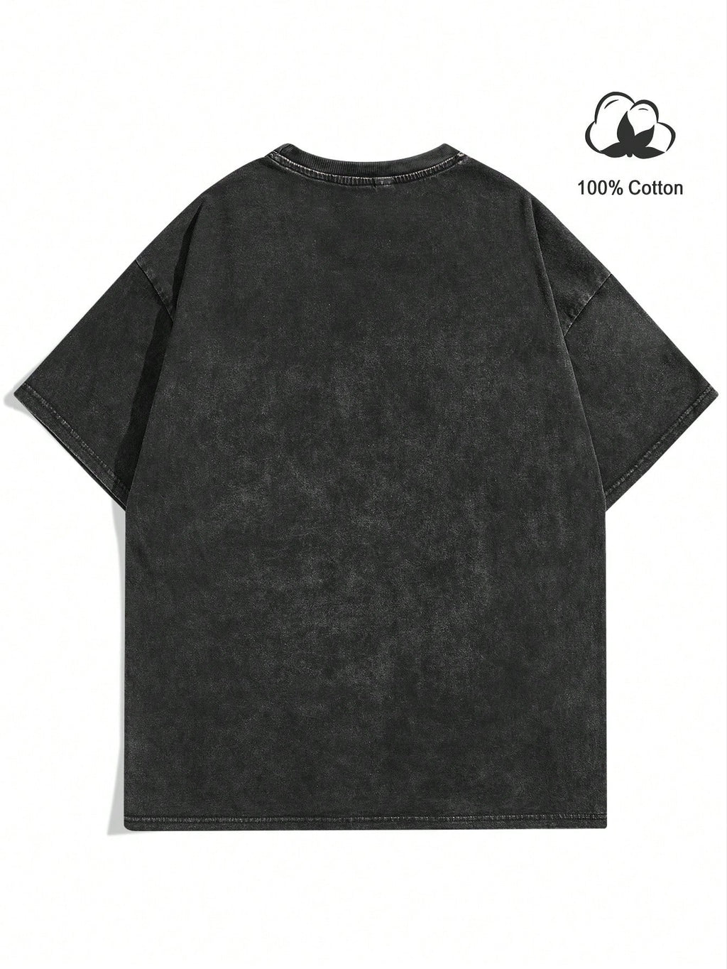 Manfinity EMRG Men Summer Casual Short Sleeve T-Shirt with Star and Character Graphic Print, round Neck, for Going Out