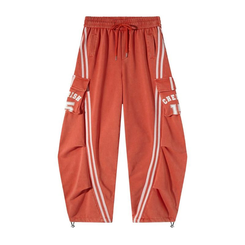 Flooo Loose Wide Leg Cargo Pants Women'S Casual Streetwear Joggers with Elastic Waistband & Drawstring for Adjustable Comfort
