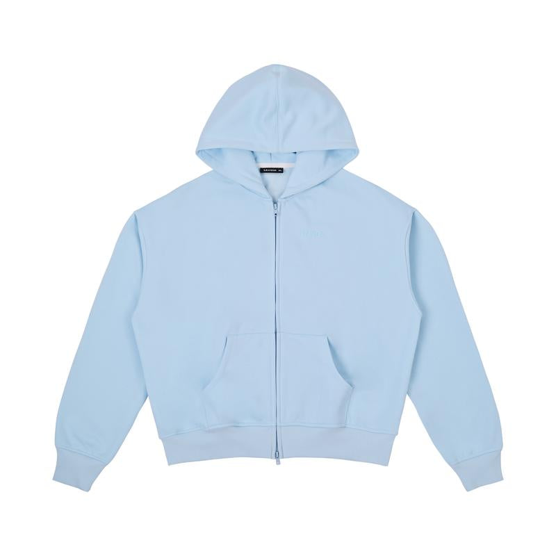 LAVIEM Double Zip Hoodie Form Boxy - Boxy Zip up 350GSM Hoodie - Cropped Hoodie Streetwear Vibe