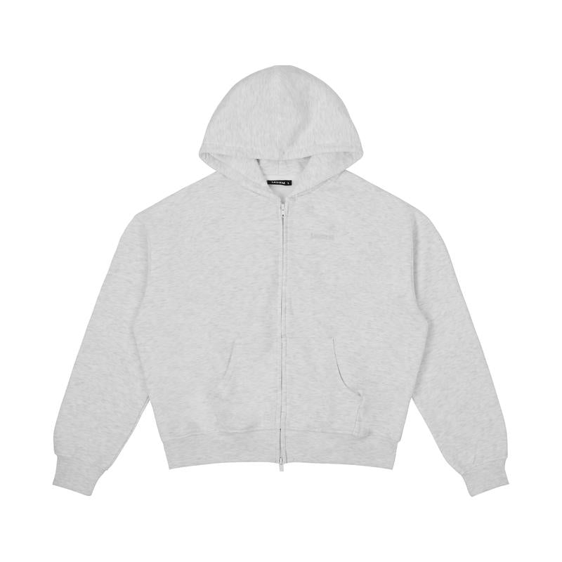 LAVIEM Double Zip Hoodie Form Boxy - Boxy Zip up 350GSM Hoodie - Cropped Hoodie Streetwear Vibe